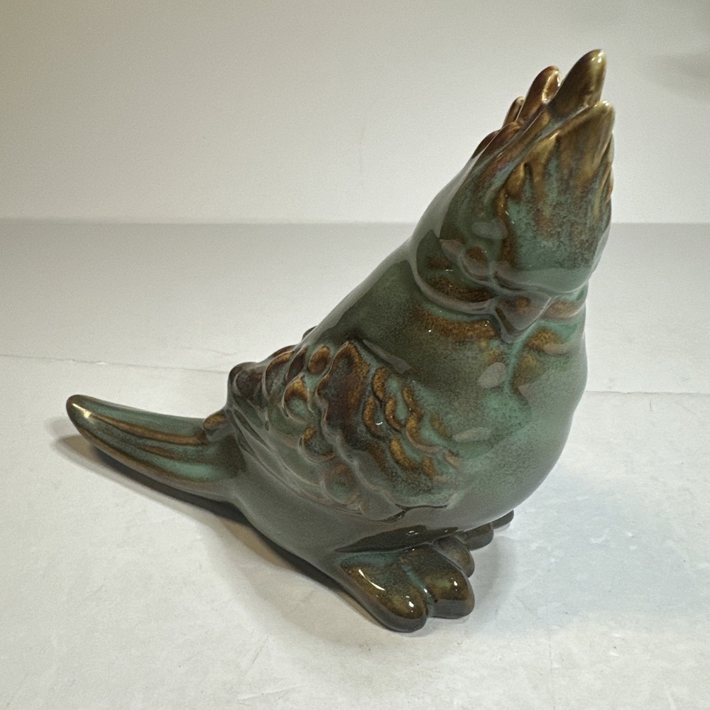 Vintage Cockatiels Ceramic Hollow Hand Painted Unmarked